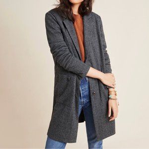 Anthropologie Graham Longline Plaid Blazer